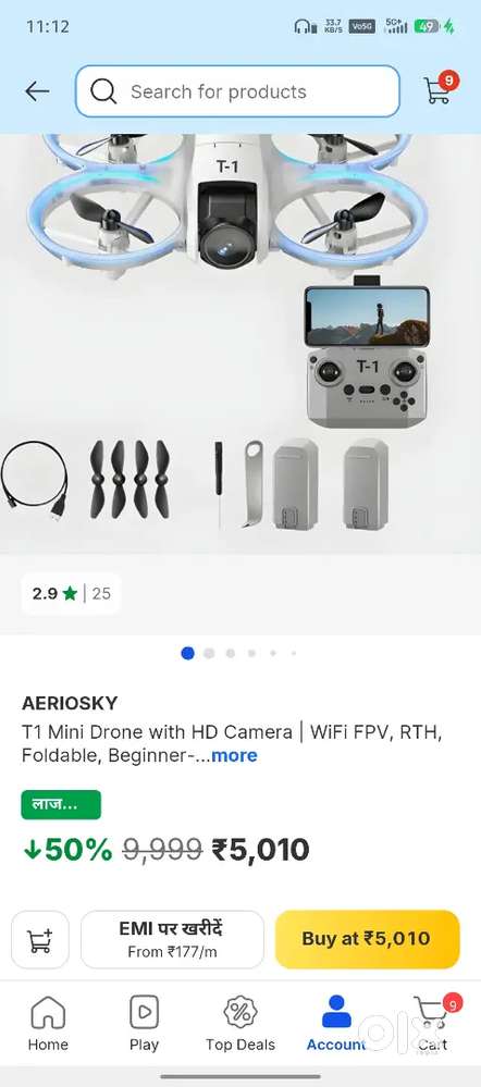 T1 aircraft camera drone