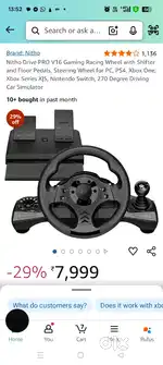 Gaming wheel steering Ps2 PS3 PS4 Xbox Nintendo wheel steering