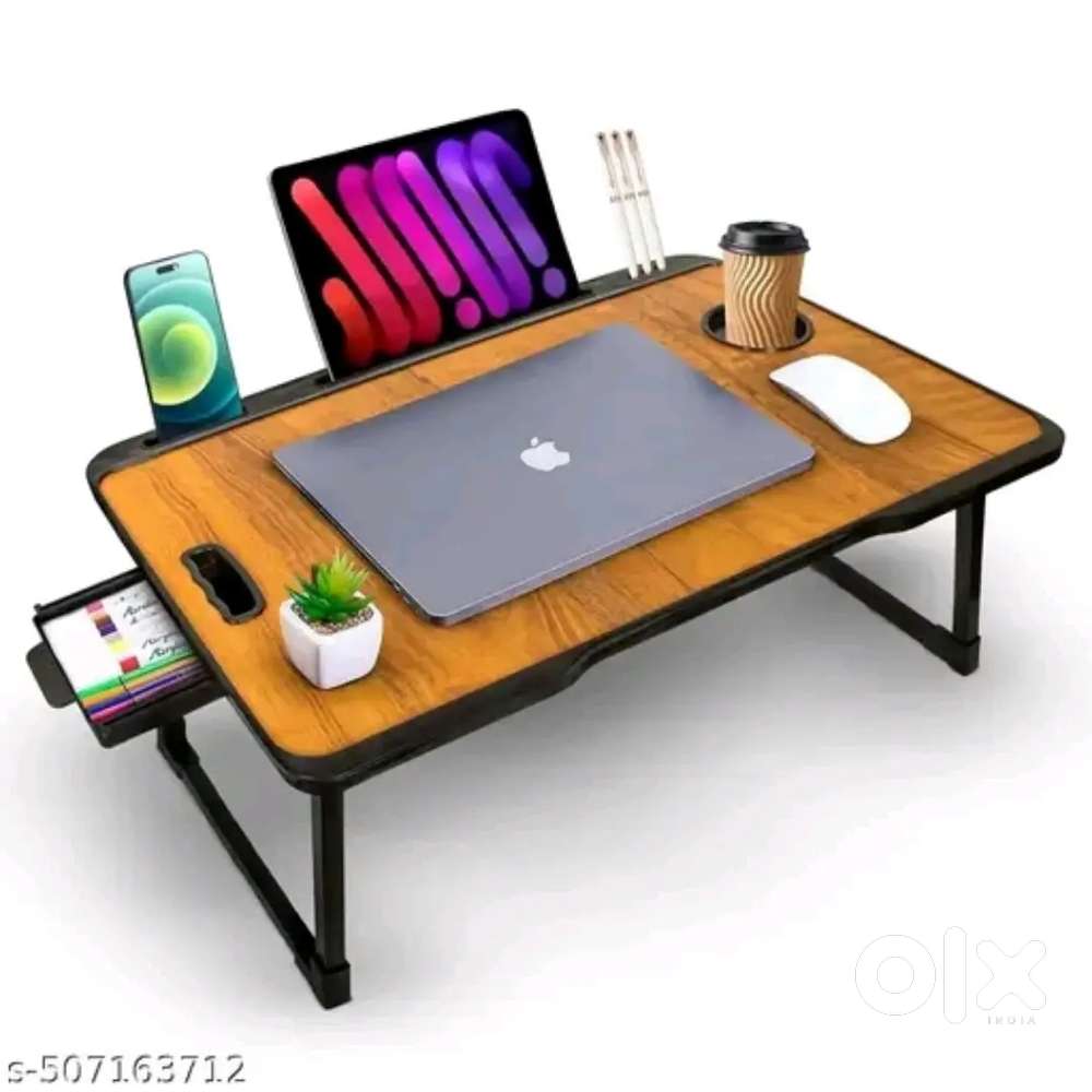 Foldable Laptop Table with Cup Holder & Drawer Brand New Free Delivery