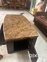 Tea table with marble top