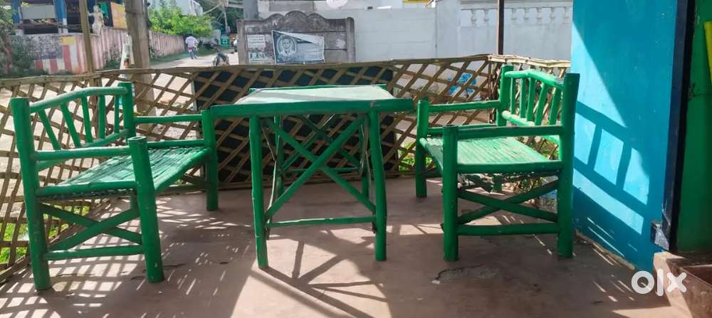 Bamboo table chair