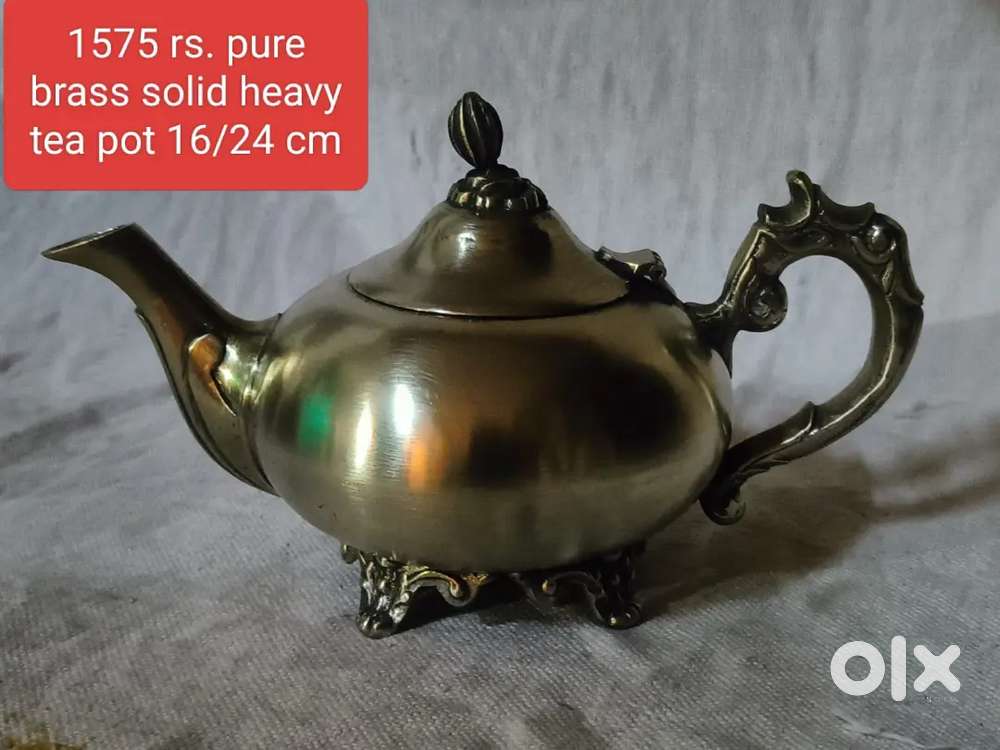 Brass heavy solid tea pot