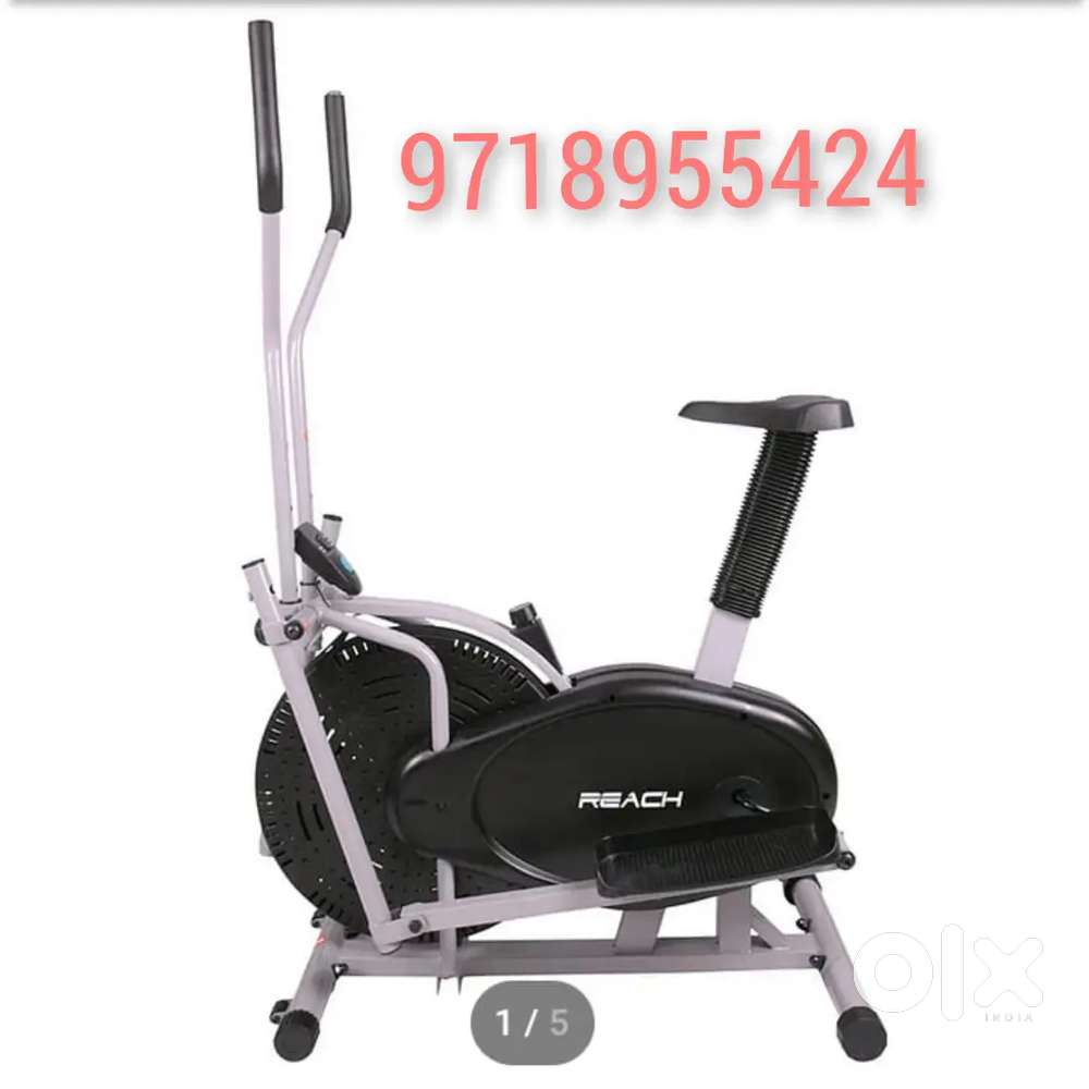 All gym equipment exercise cycle and treadmill