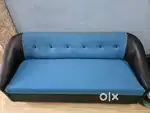Sofa set 3 seater and 1+1 single seater sofa. Also, 2 single beds