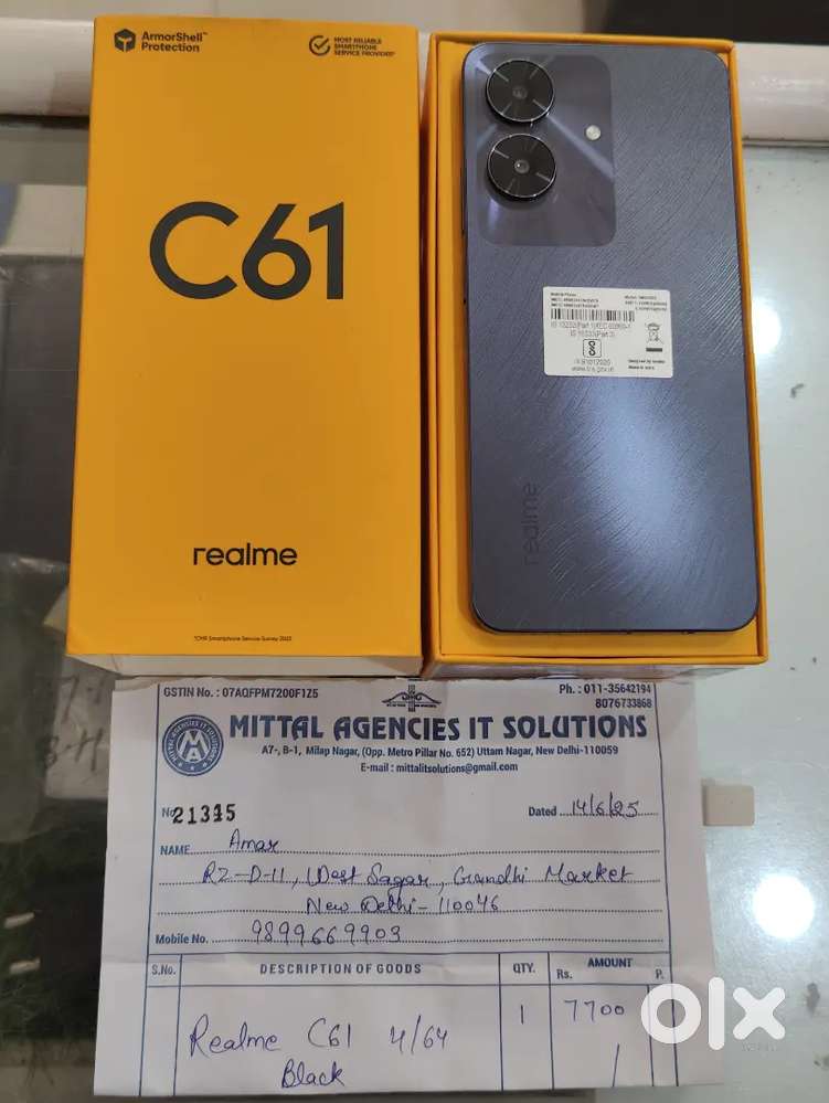 Realme C61 Unused 3 Month Old Condition