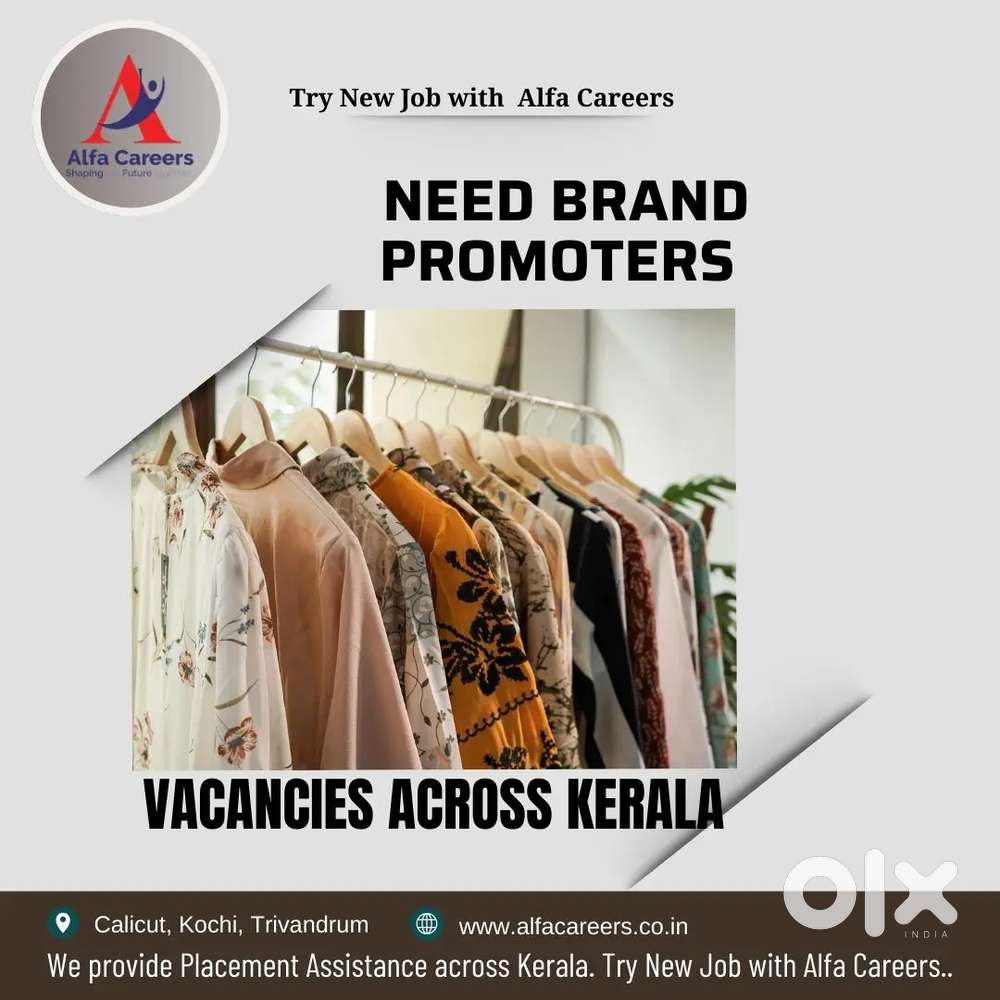 Urgent Brand Promoter Vacancy in Clothing Store- Kottakkal
