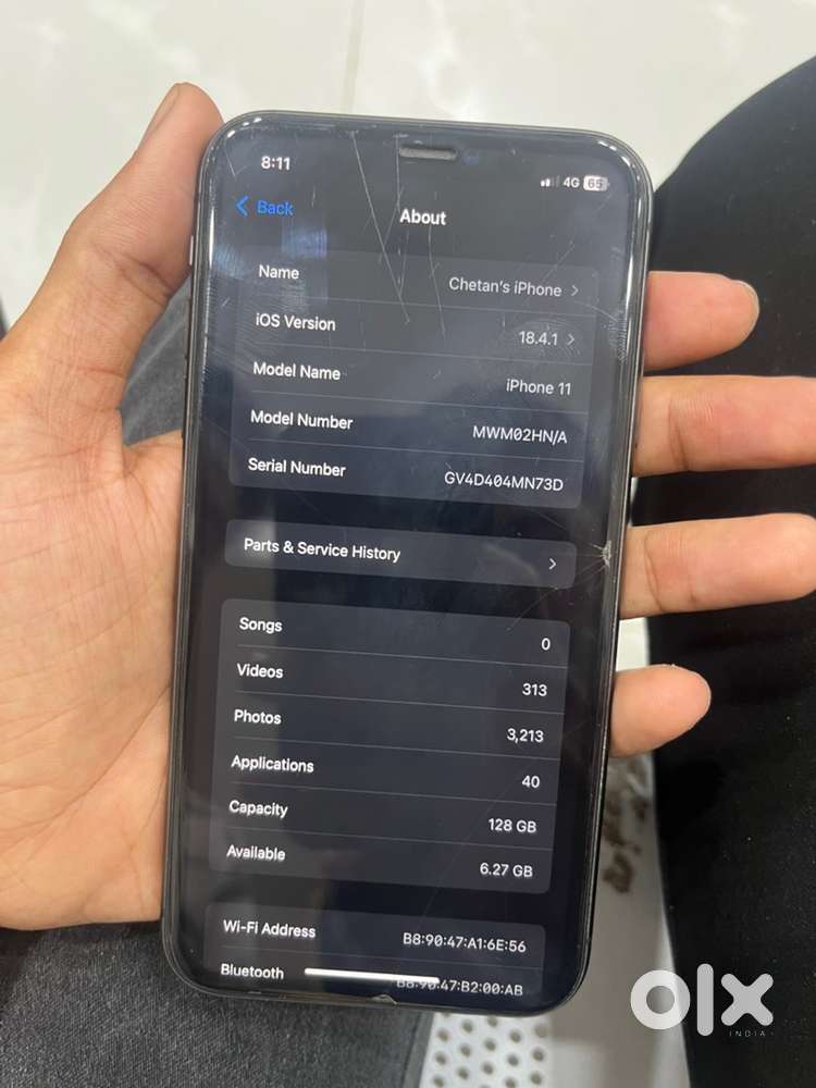 I phone 11 128 gb battery 73% good condition
