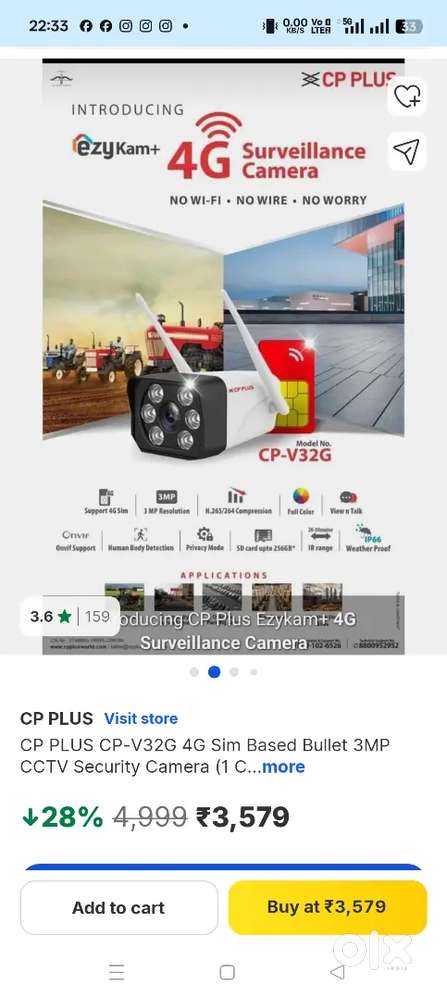 I am selling my 4g sim camera