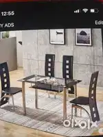 Urgent sale glass dining table.