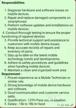 Required Mobile Technician in Barnala