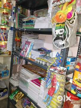 Fancy and stationery items and glass rack steel racks