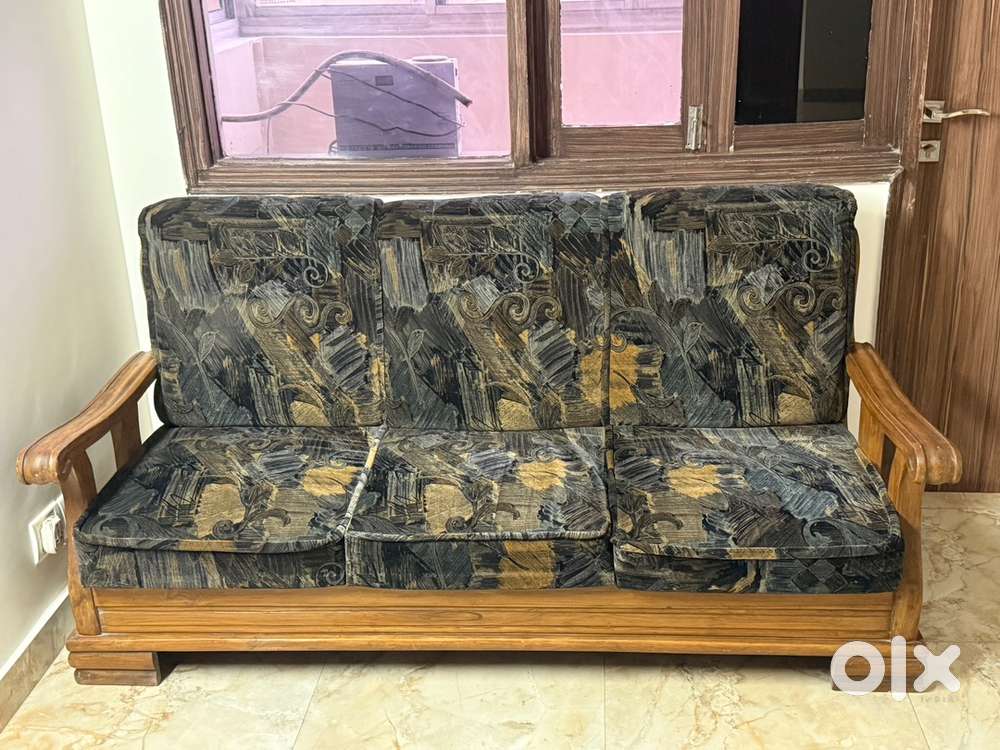 3 seater sofa in Teak wood frame