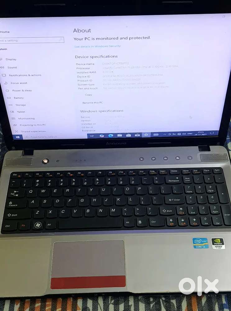 Lenovo Z570 Laptop i3 processor