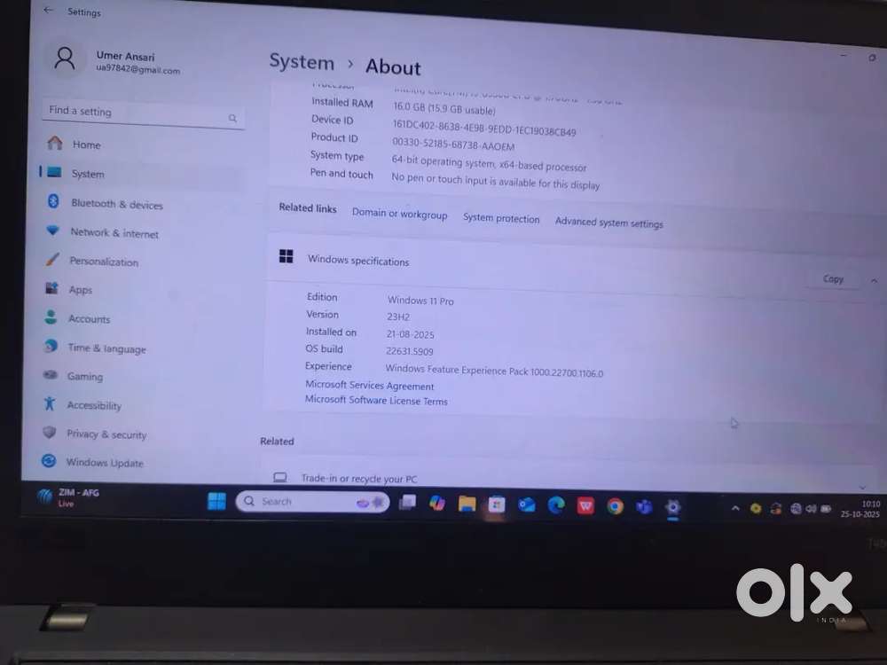 ThinkPad Lenevo 8th Generation