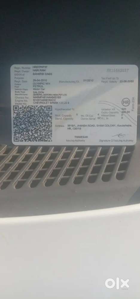 Chevrolet Spark 2010 Petrol 102000 Km Driven