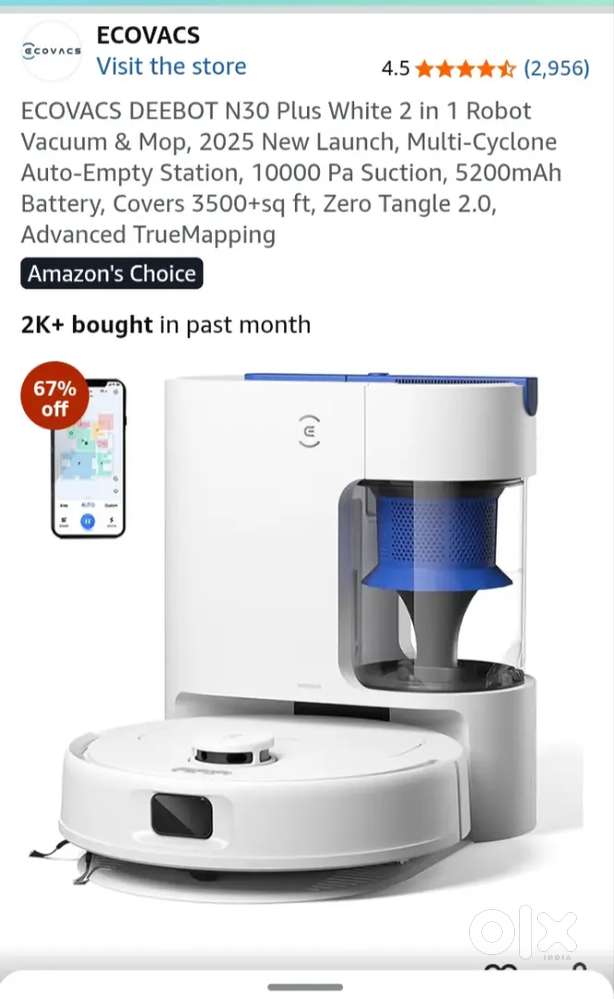 Ecovacs N30 Plus DEEBOT cleaner Auto Vaccum and Mop - Brand New