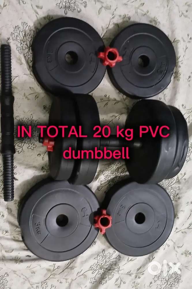 20kg Dumbbell Kit with Rod – Second Hand, Good Condition , adjustable.