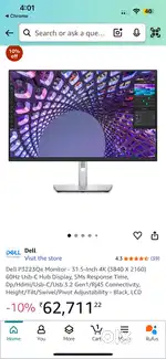 Dell p3223qe monitor. Completely fresh and unused.