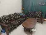 `5 Seater Premium Sagwan (Teak) Wood Sofa Set - Solid Wood, Handmade.