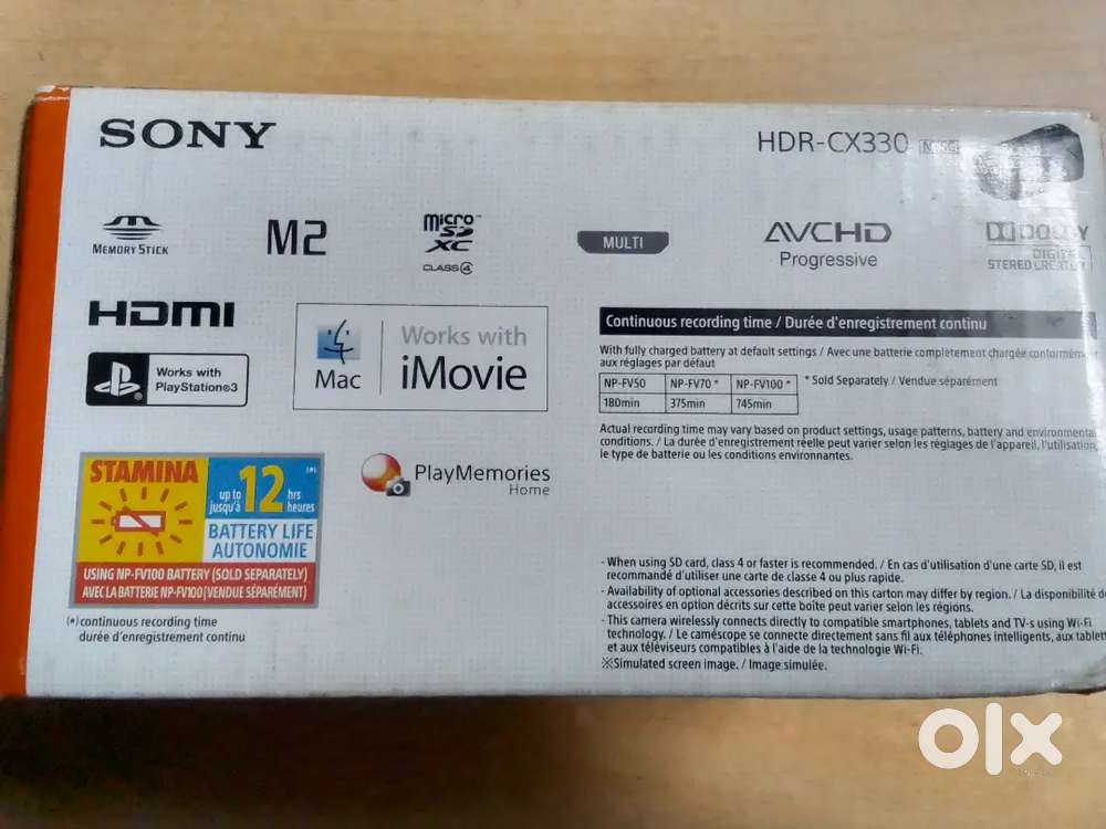 Sony handycam HDR - CX330