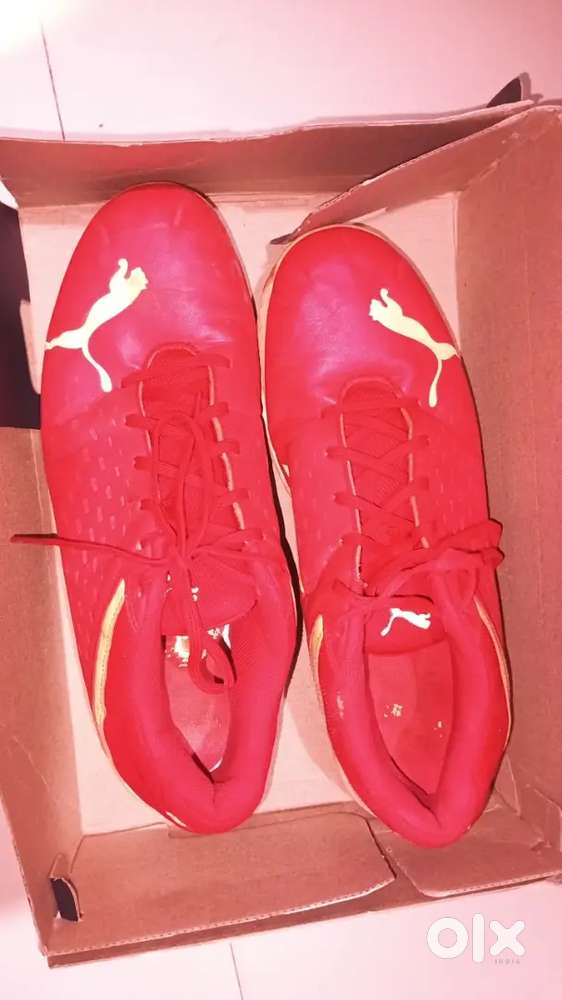 Puma Spike 22.2 Red Cricket Shoes - Size UK 11