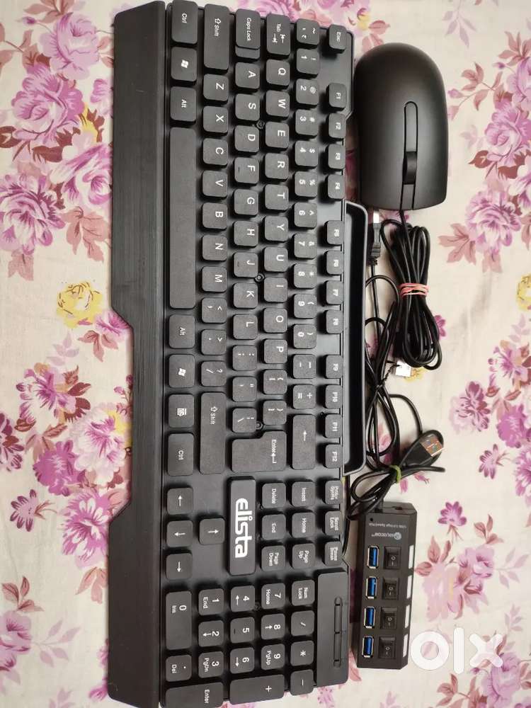 PC Laptop desktop keyboard with mouse