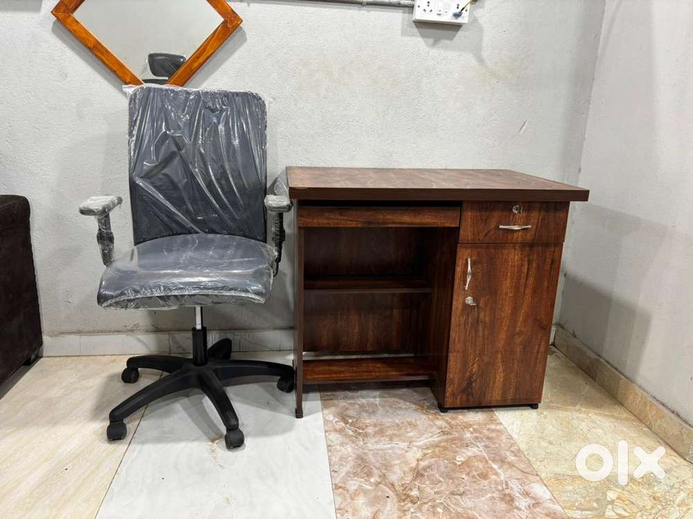 Brand new wooden study table and chair combo cod available