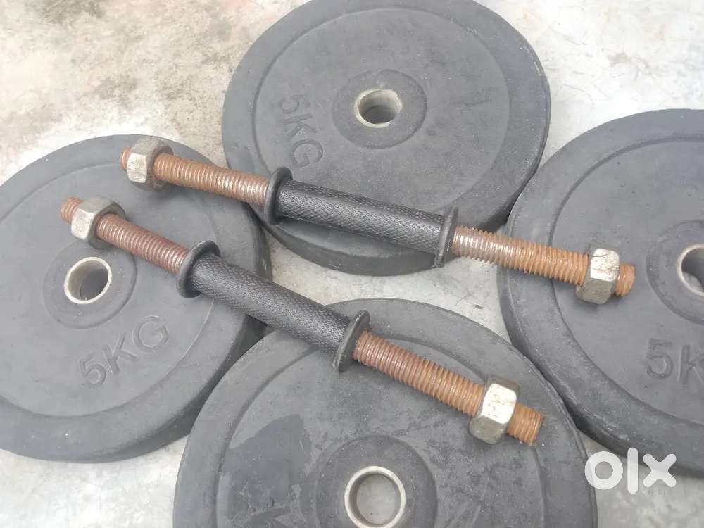 4 rubber dumbbell plate 5kg each