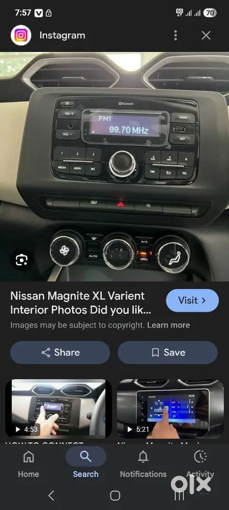 Nissan magnite jbl car player orijnal