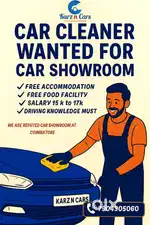 Car Cleaner Wanted for Car Show room