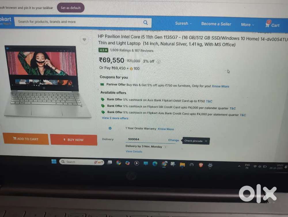 Hp pavillion intelcore i5 11th gen