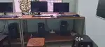 6 Computers, 4 Benches, 12 stools, 1 Chair, Board, zebronics projector