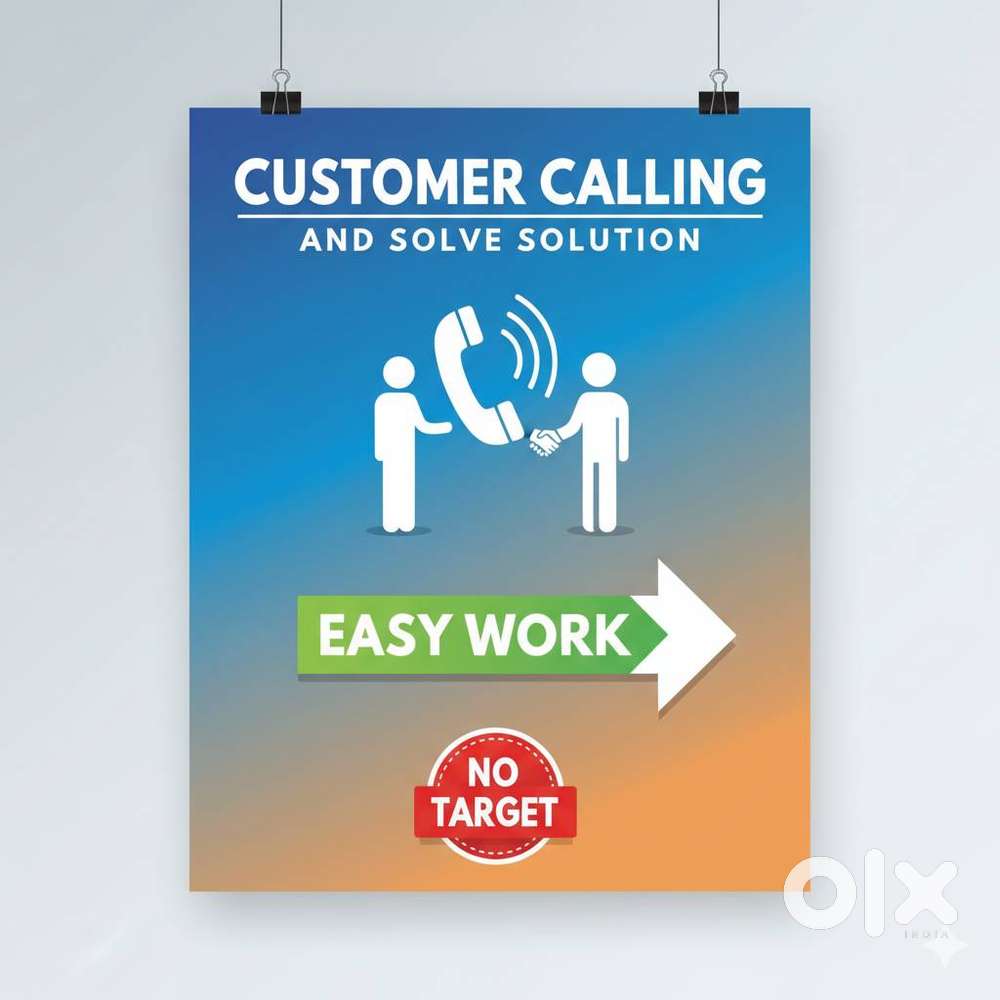 Office girl  for customer  calling and problem  solving