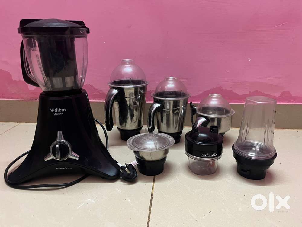 Vidiem premium 750w Mixer Grinder 5 jars Black