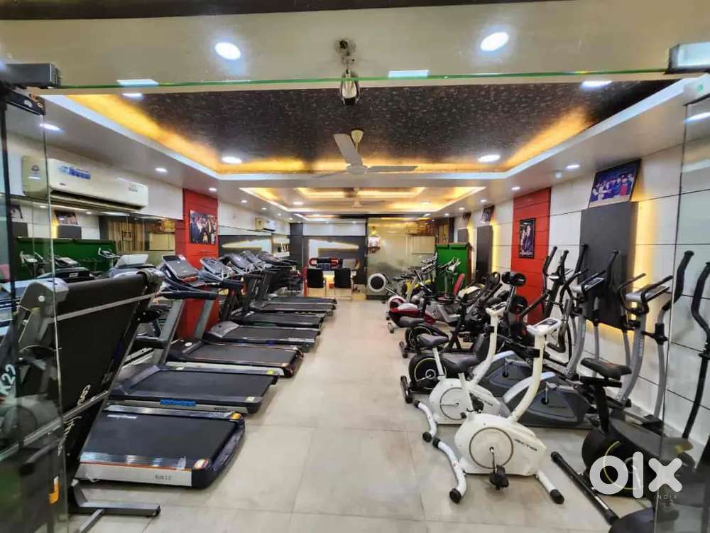 All gym equipment treadmill and exercise cycle