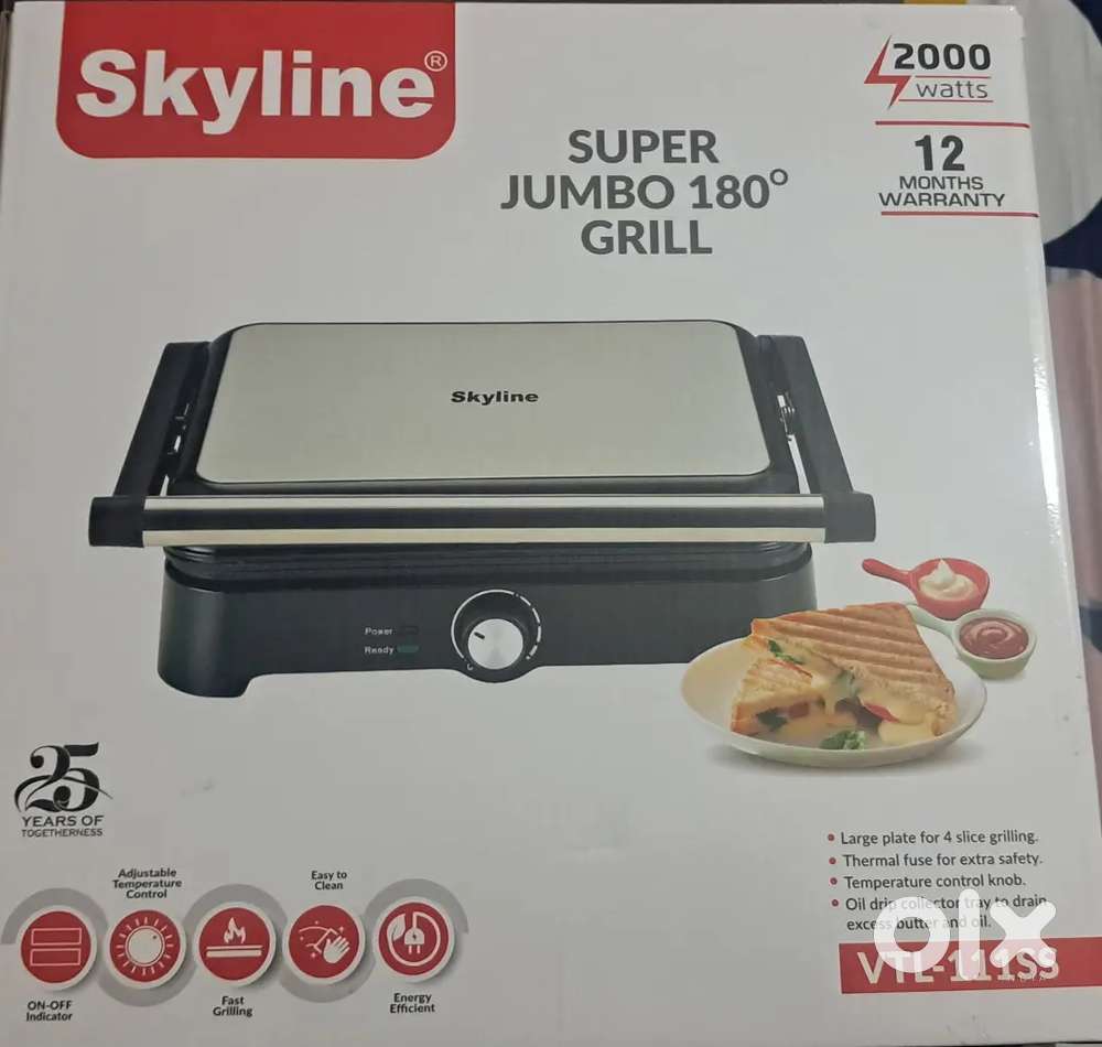 Skyline 2000W Super Jumbo Griller Brand New Unused with 1Year Warranty