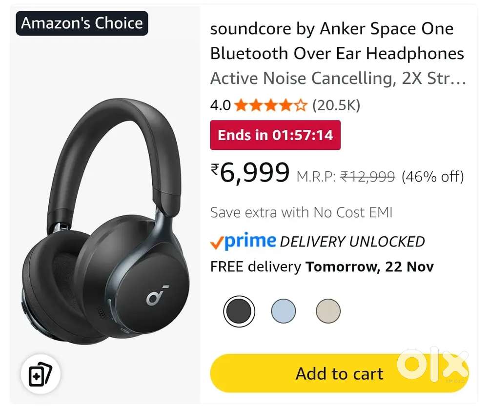 Anker Space One wireless headphones