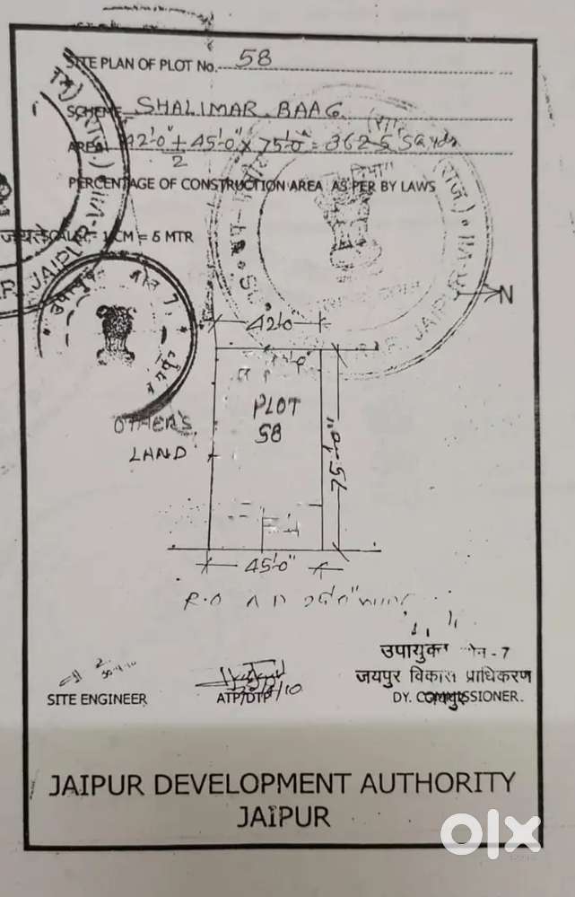 Shalimar bagh east facing plot