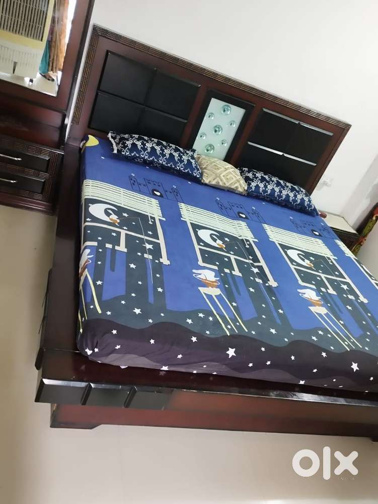 Double bed witn mattress and mattress cover