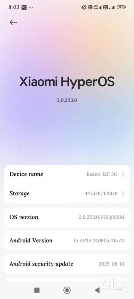 Redmi 13c 5G ( 6-138 ) With Earphone