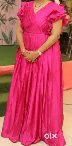 Pink Part Wear Gown ( Once used) - XL