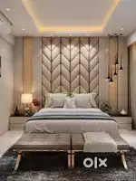 Furniture work, TV unit, Wardrobe, Kitchen, wall Panelling, ceiling.