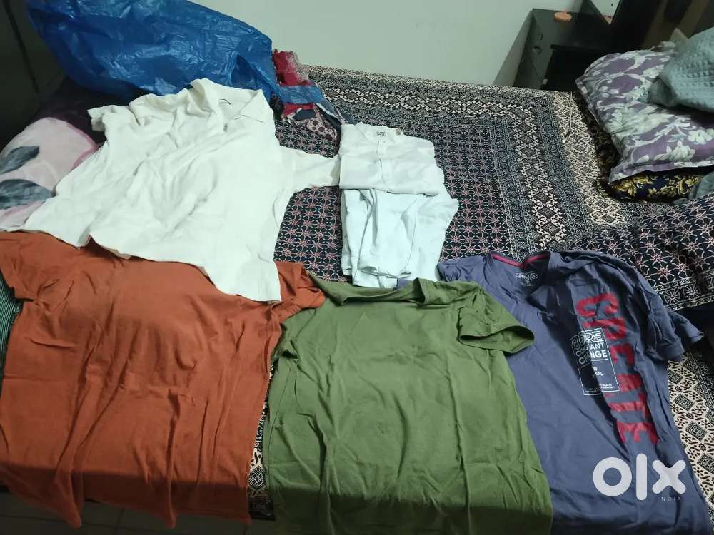 4 tshirts and 1 full pair of cloth