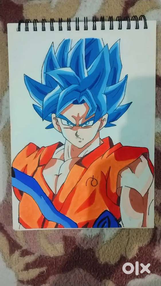 Goku colour drawing from dragon ball z