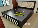 HAMZA FURNITURE NEW DESIGNER PARTICLE BOARD WOOD BED 6BY6