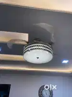 CEILING FAN WITH FOLDABLE WINGS AND LED LIGHTS