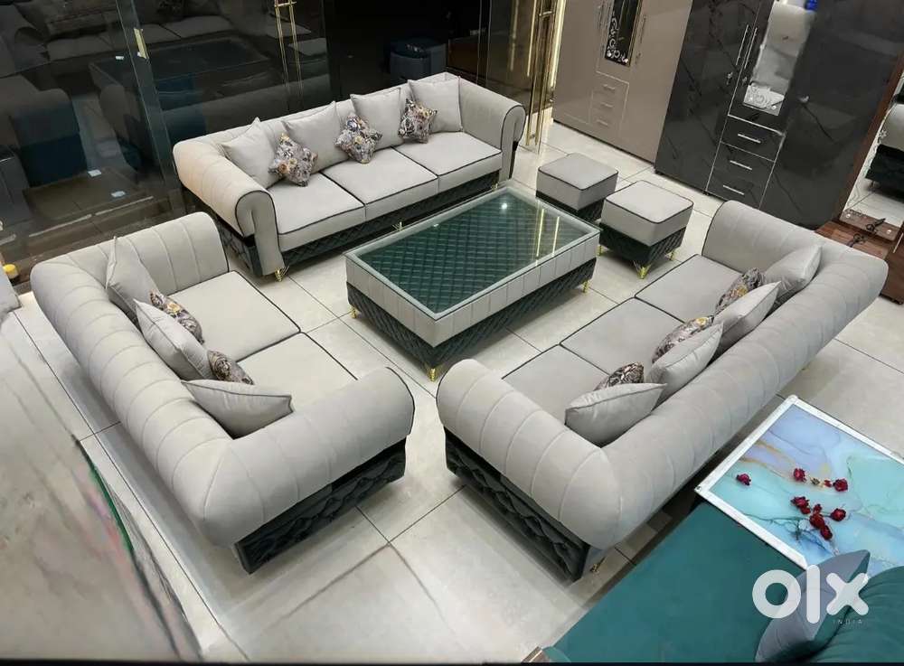 Nagpur Furniture Zone,  Luxury Sofa 3 + 3 + 2 + Puffy 2pc + Tea Table