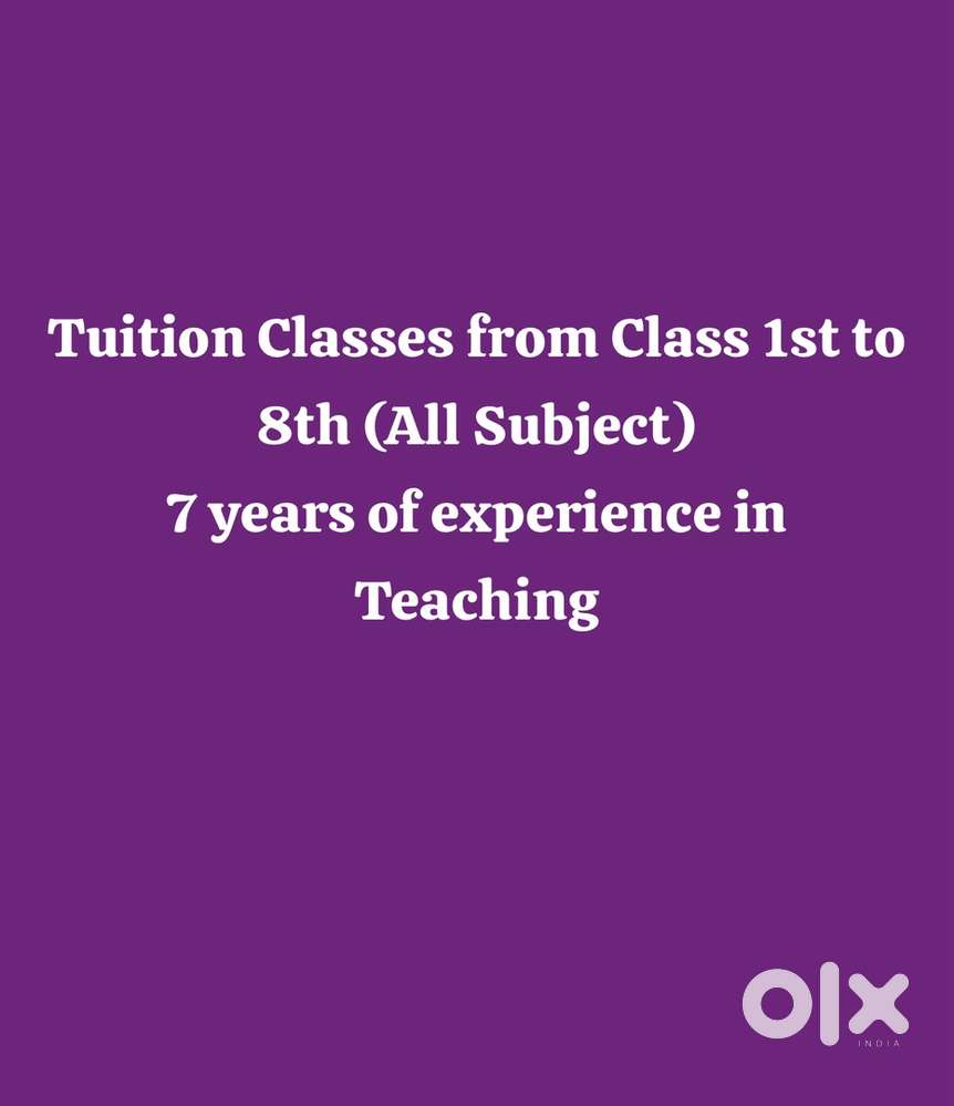 Tuition Classes from Class 1st to 8th