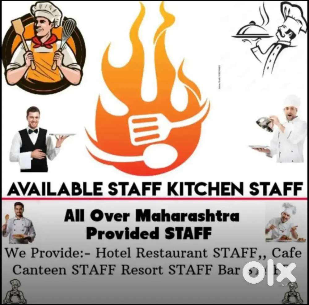 Available STAFF- For Restaurant STAFF, Hotel STAFF, Kitchen STAFF,