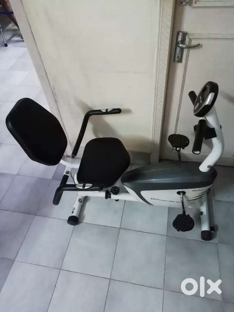 EZ Recumbent Bike Exercise Cycle with back support and 8 variable load